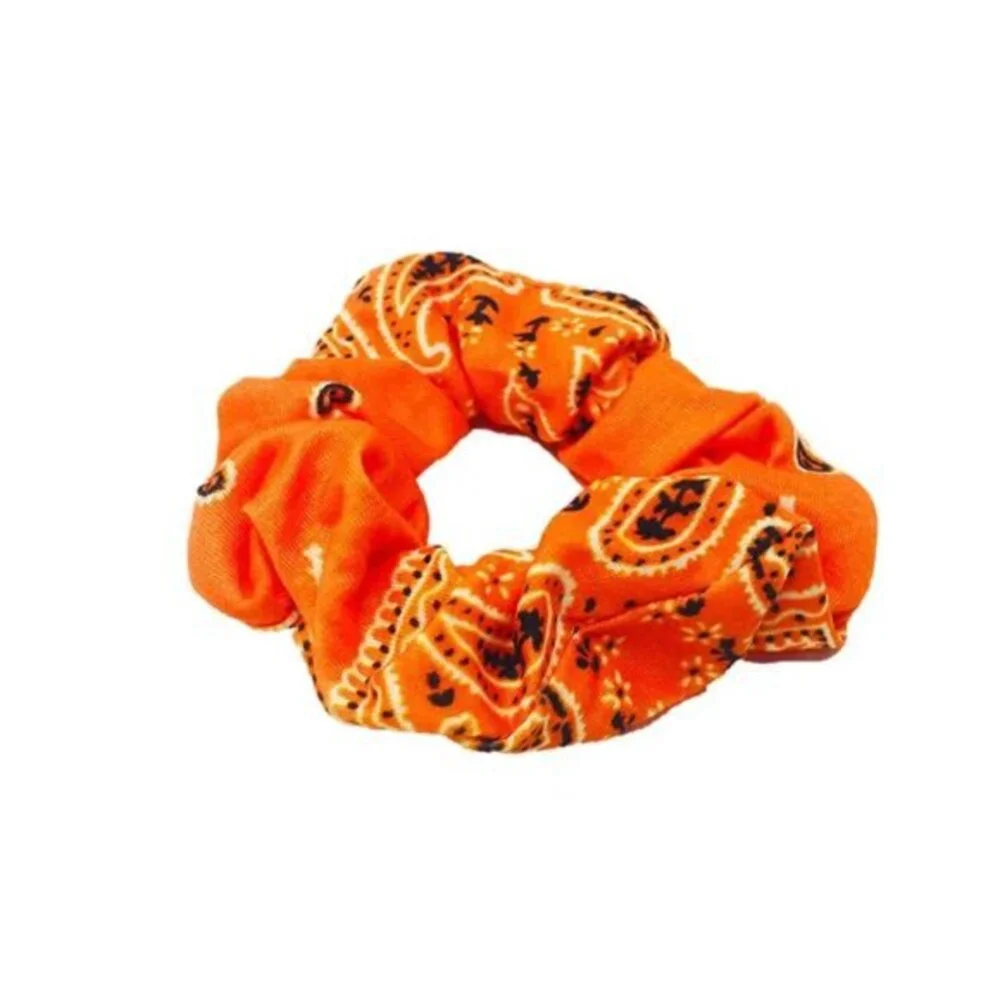 Halloween and Fall Orange Bandana Headbands‎ and Scrunchies for Women and Girls
